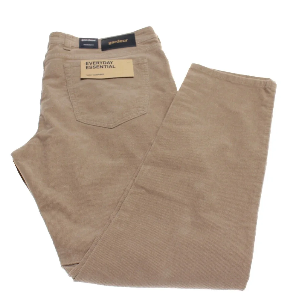 Gardeur NWT 5 Pocket Jean Cut Corduroy Pants Size 40 US Bill-3 in Beige Cotton